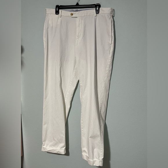 PETER MILLAR Pima Cotton Flat Front Pants - 36 - Picture 2 of 5